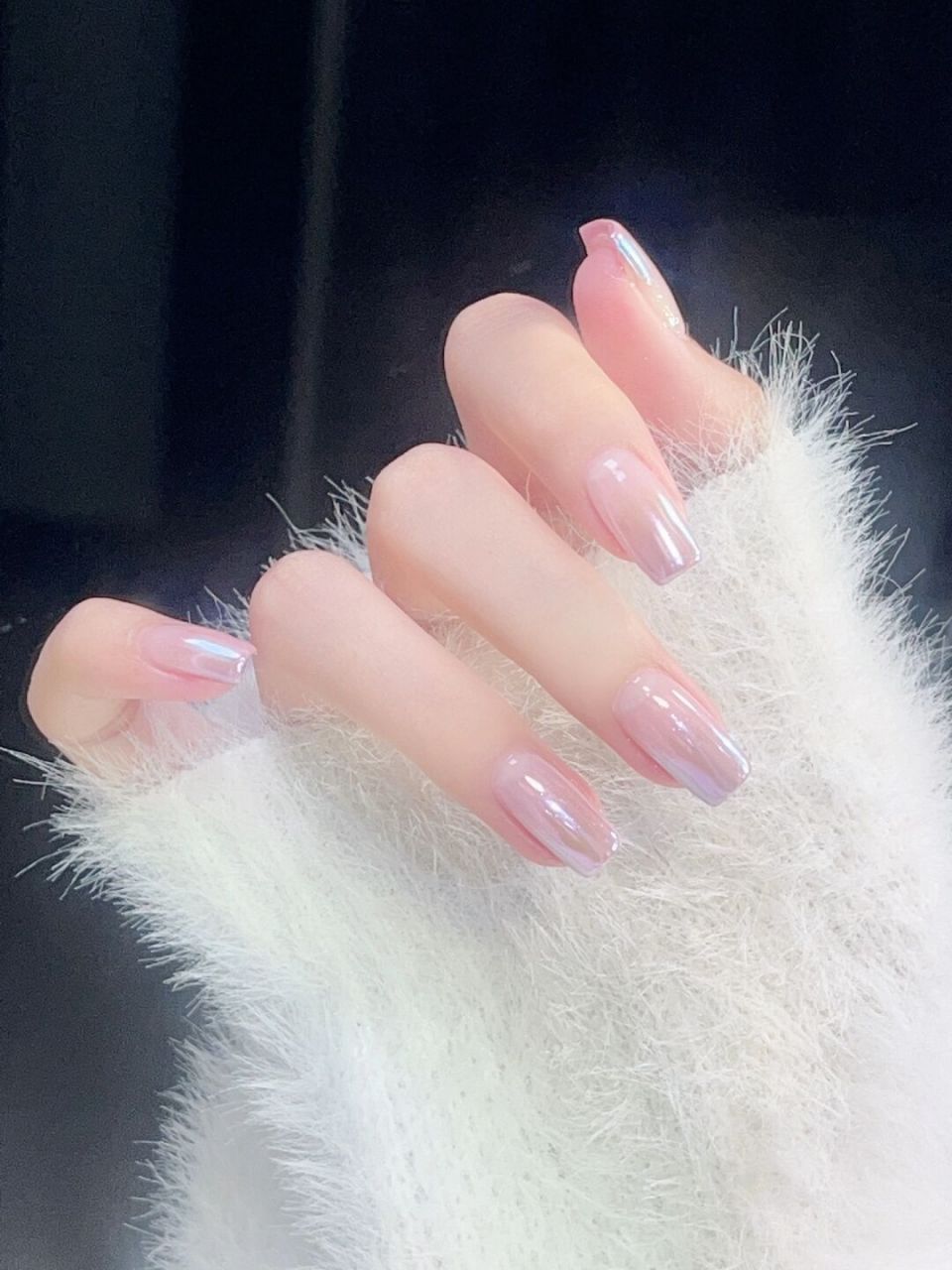 超好看的紫色夜光渐变美甲97温柔美甲 气质裸色系美甲#30天创作挑战