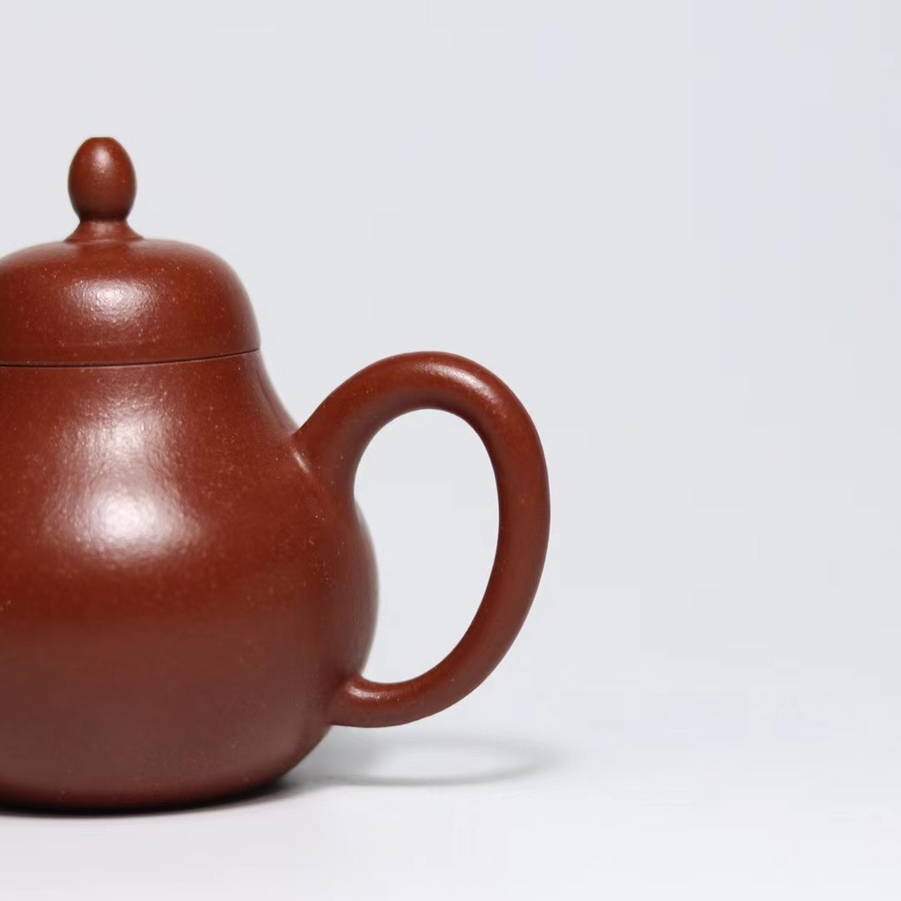 小思亭 工艺美术师许林峰作品 原矿玫瑰朱泥,全手工制, 容量90cc,梅花