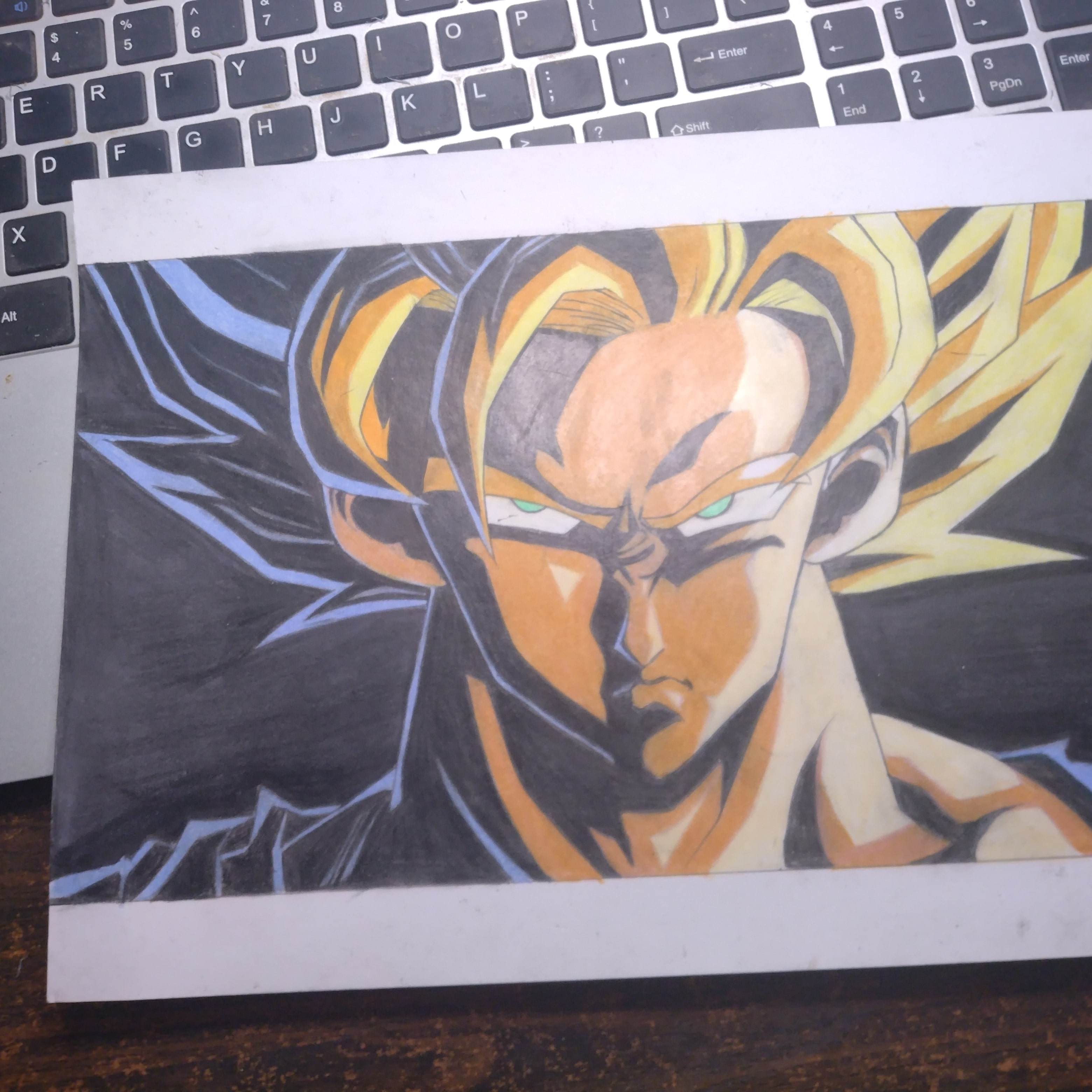 「彩铅画人物动漫」七龙珠:孙悟空 彩铅手绘