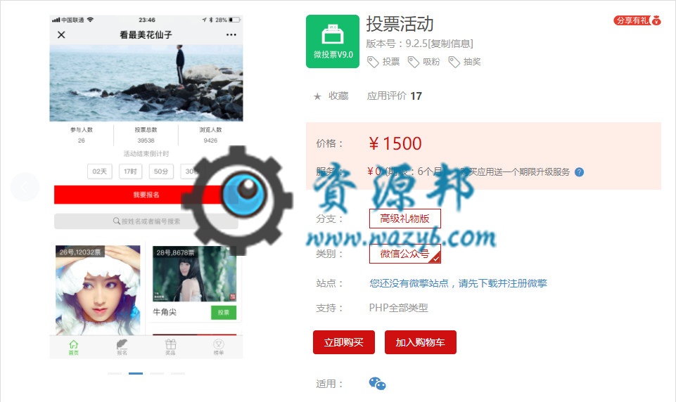 【微擎模块】投票活动高级礼物版V9.1.6全开源解密版，优化模板4显示和配置插图