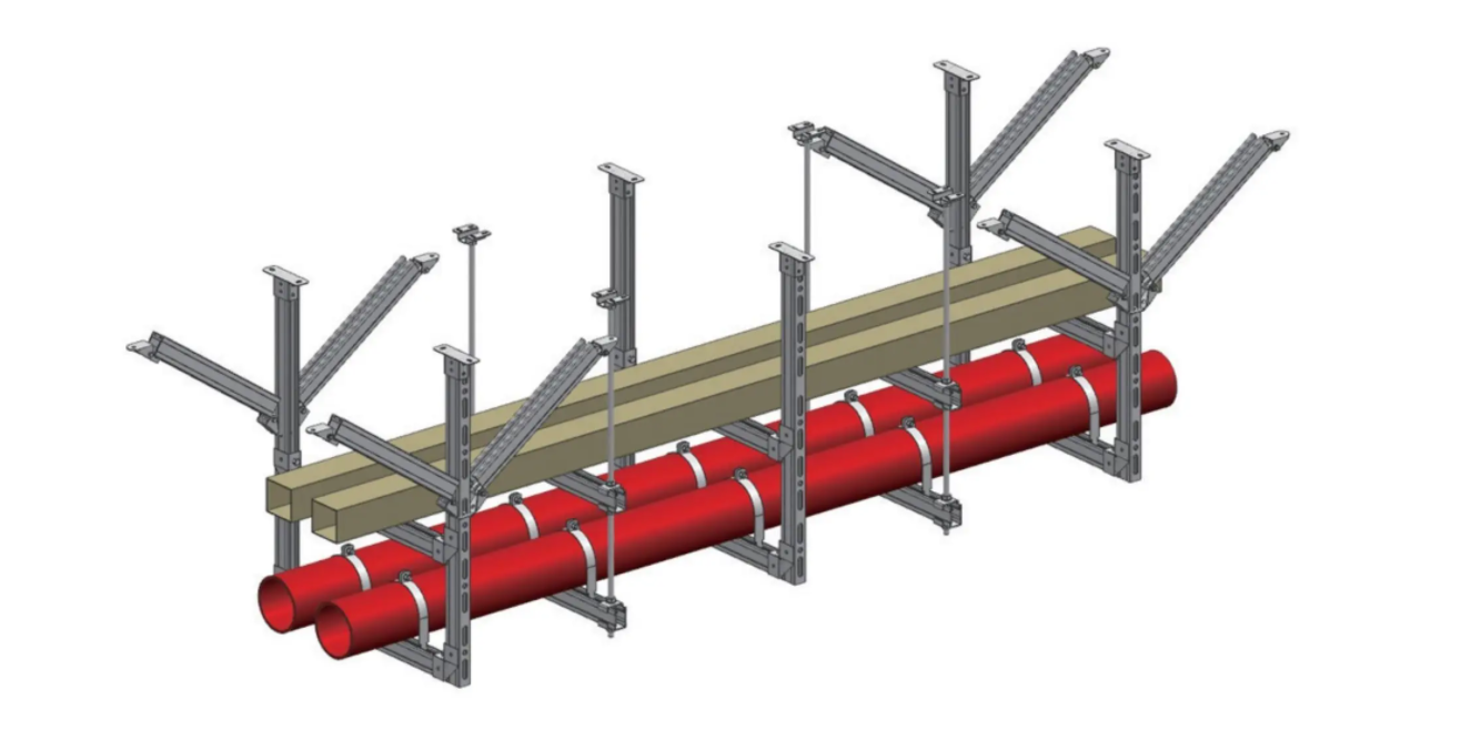 这类的支吊架要怎么安装?