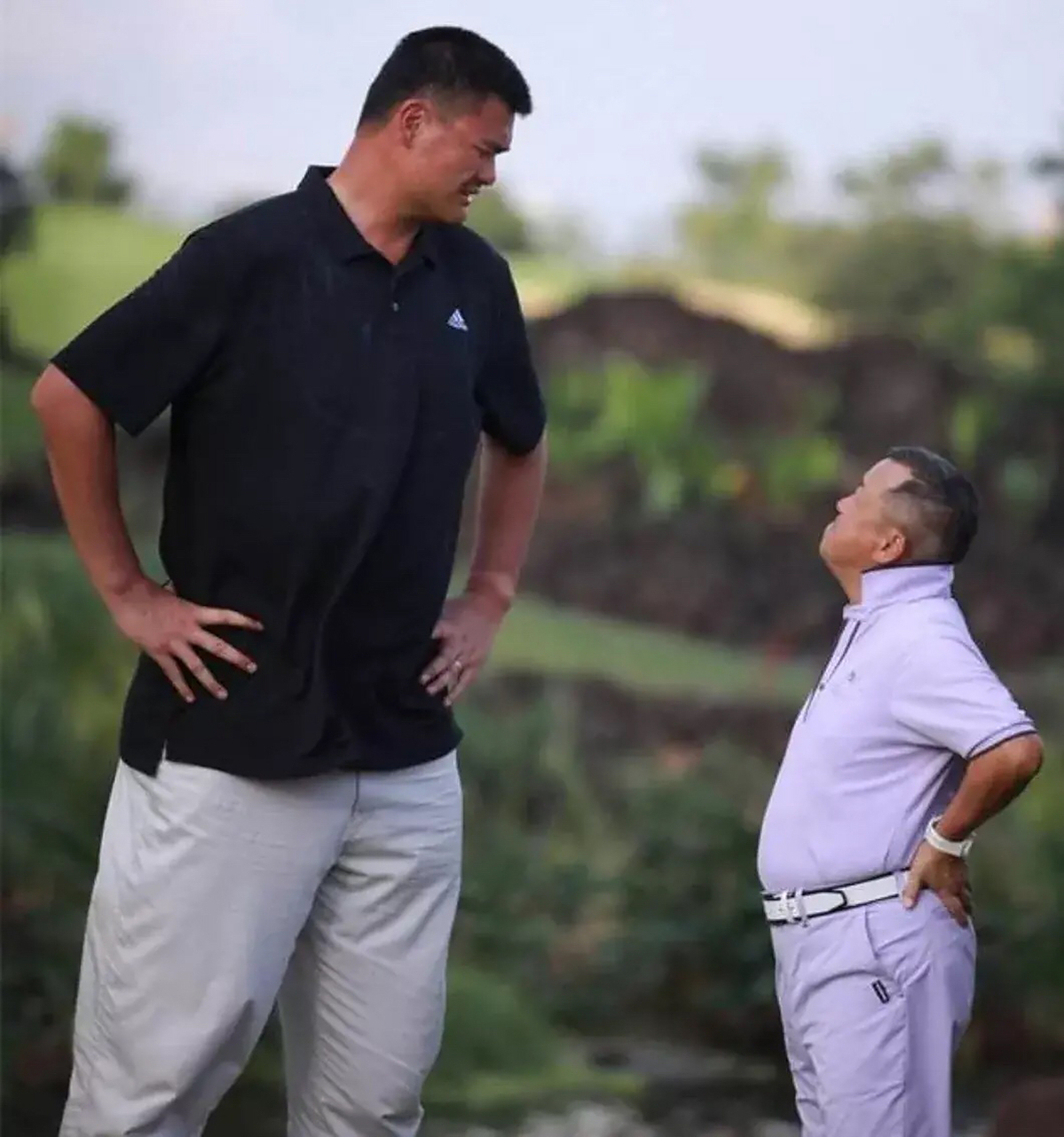 曾志伟和姚明完美的诠释了什么叫做"最萌身高差"!