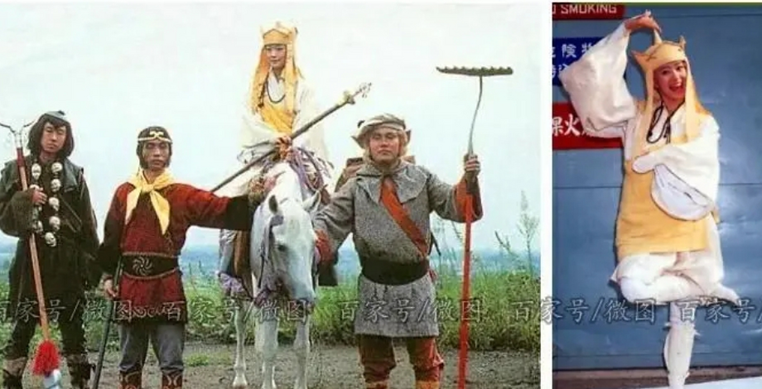 日本于1978年拍摄的《西游记》剧照,在众多版本的唐僧中,以86版中的