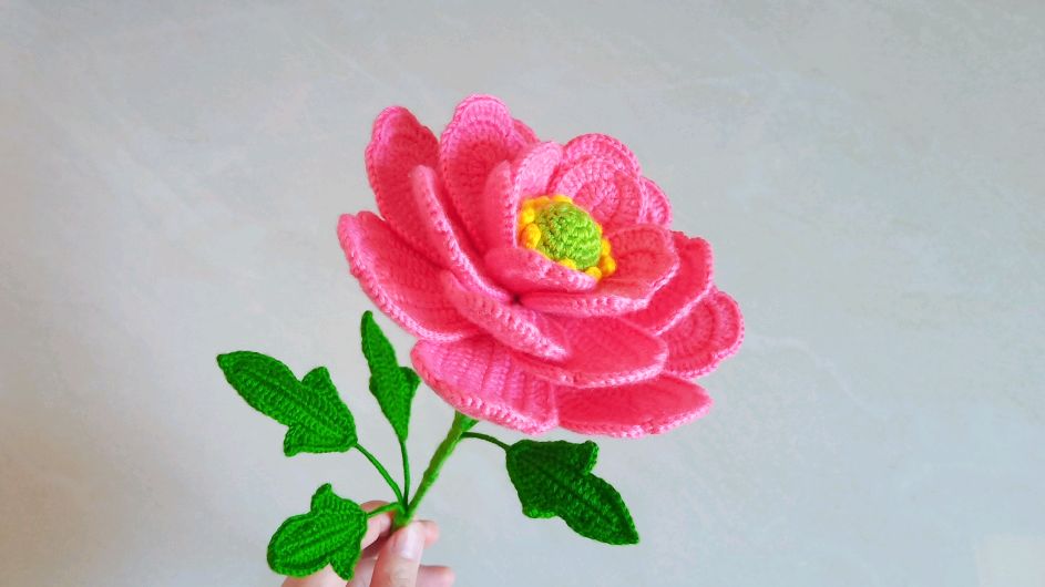 牡丹花的钩织方法其实也不难,动动手钩几下就好了(教程三)