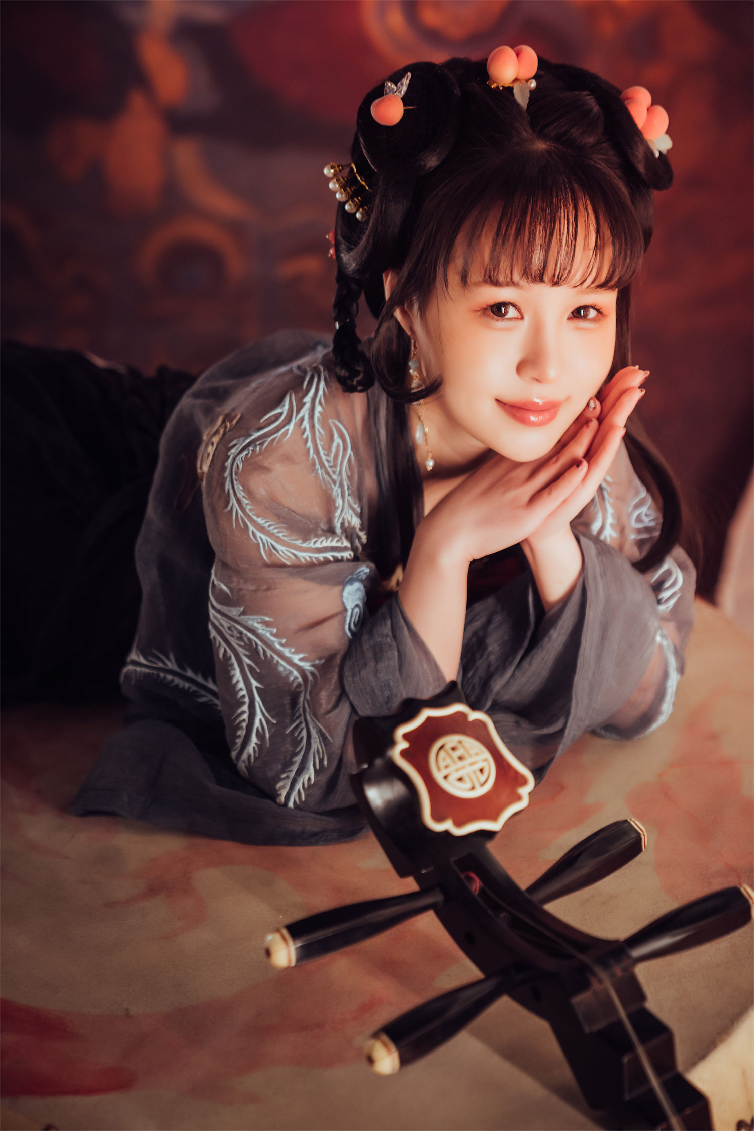 晕崽Zz小琵琶精，水墨画拟人嘉年华