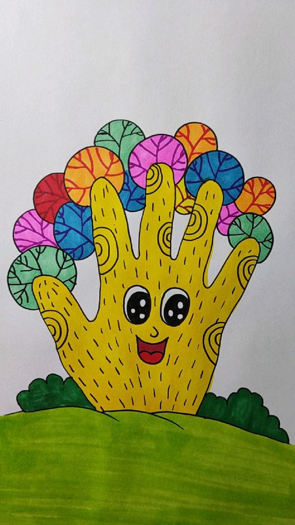 创意大树这样画,小朋友们都可以画的漂亮-度小视