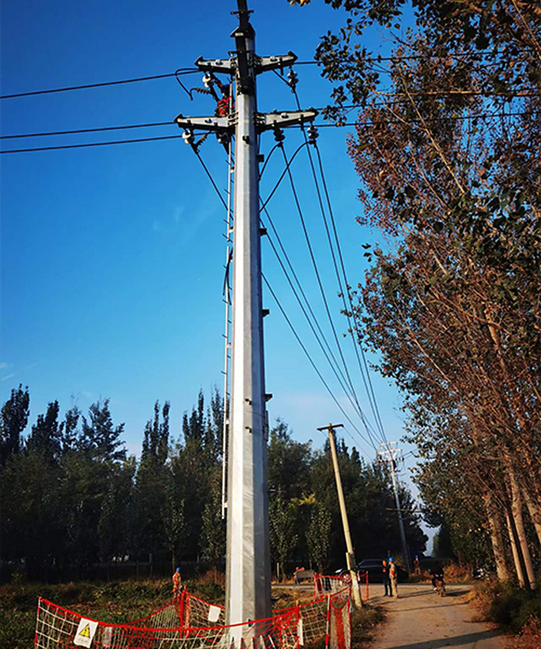 电力钢杆,电力钢管杆,钢管杆塔,输电线路钢管杆塔 110kv90度转角杆注