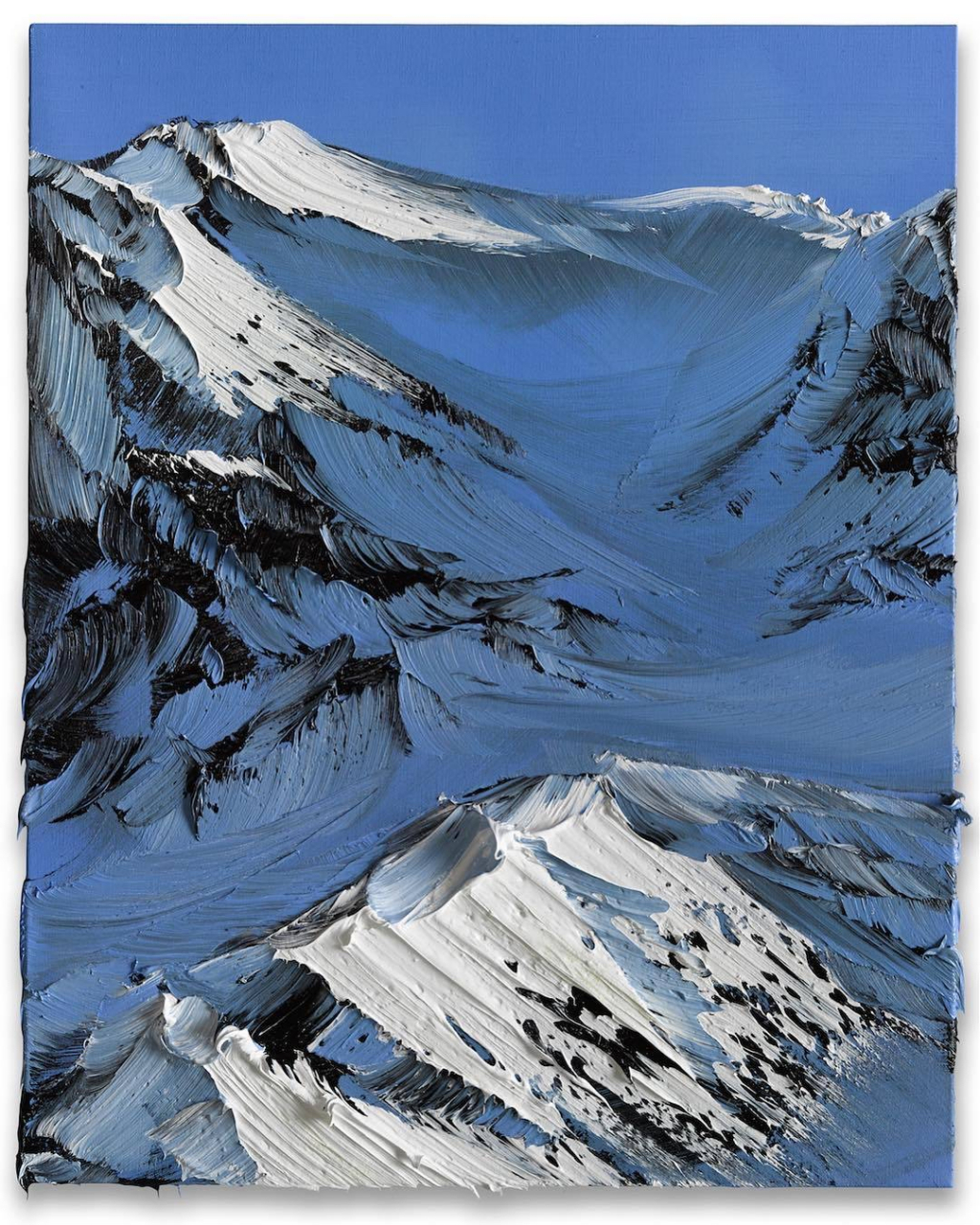 刮刀雪山,寥寥几笔,光感和质感全部出来了!