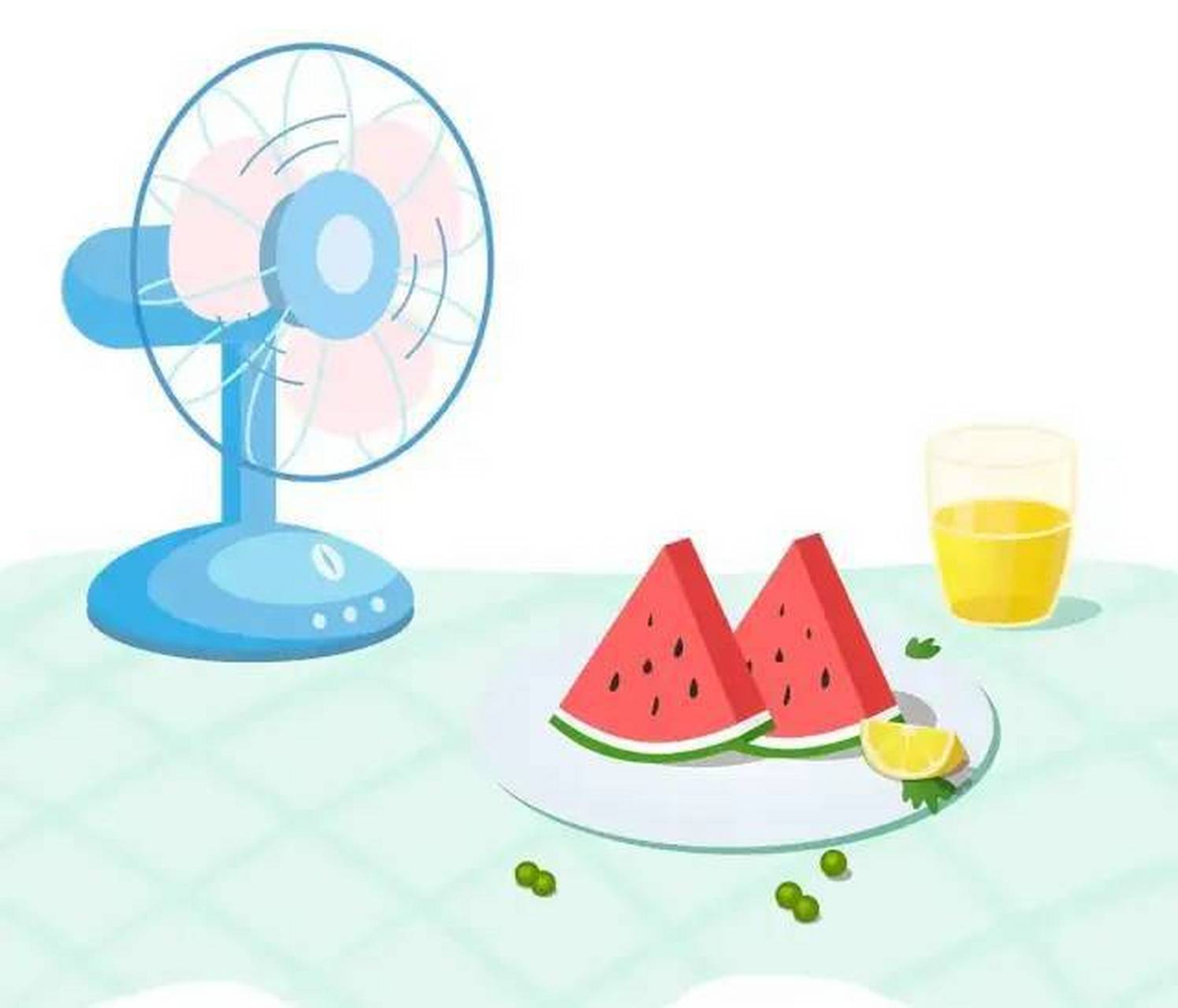 喝足够的水:炎热天气会使我们出汗,容易脱水.