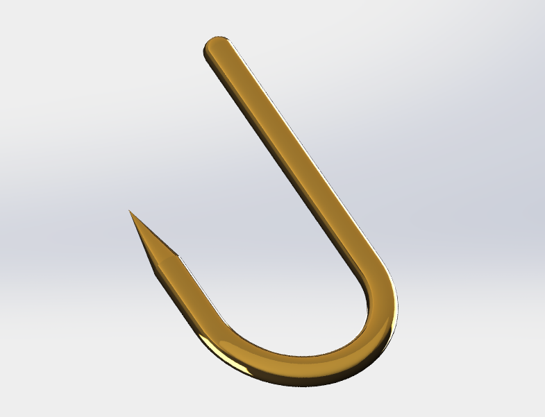 金色的鱼钩怎么画