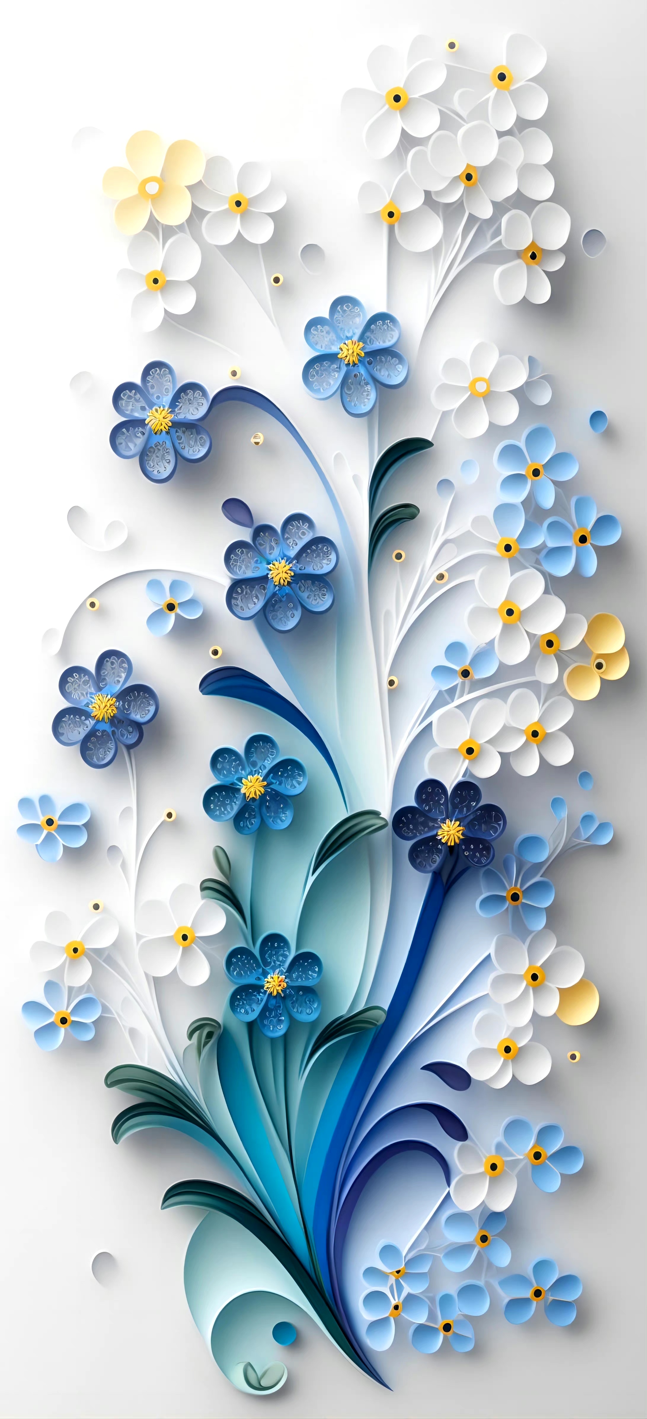 ai创作:衍纸兰花作品欣赏