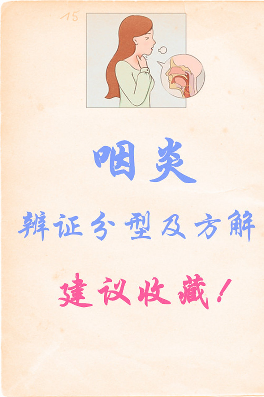 慢性咽炎的辩证及方解,建议收藏!  1.