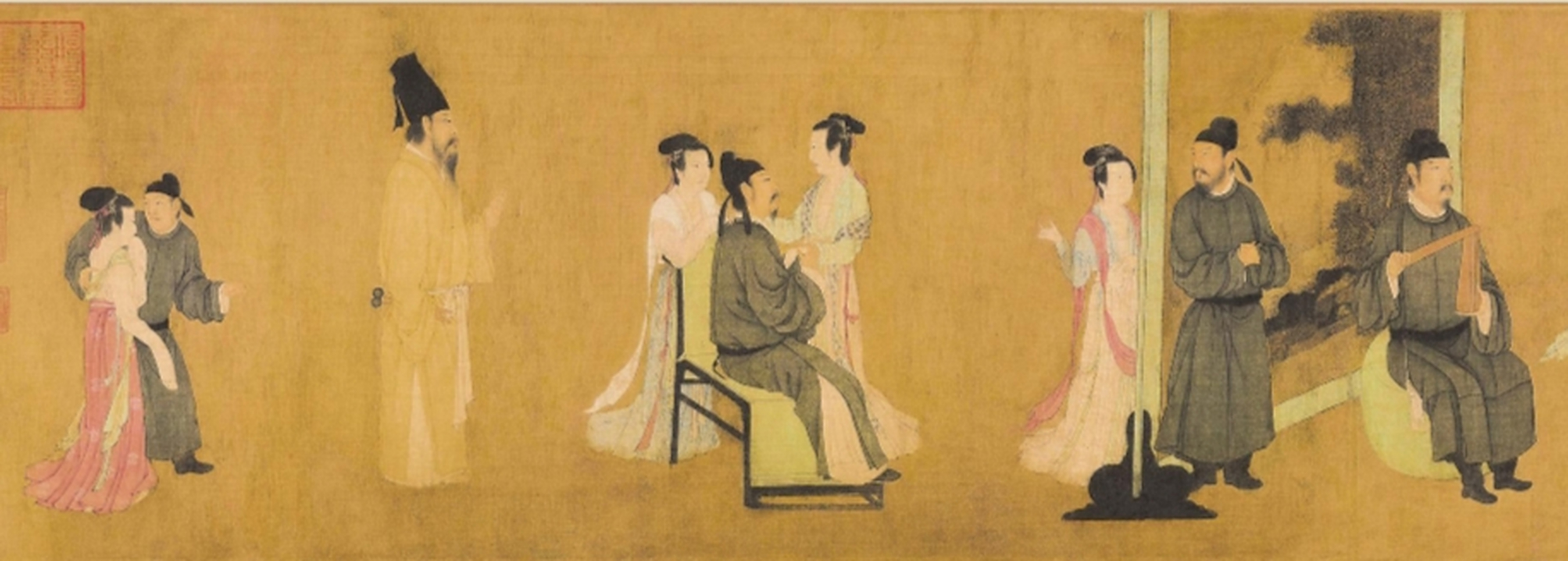 韩熙载夜宴图 〔五代·南唐〕顾闳中 961—970年 北京故宫博物院 画作