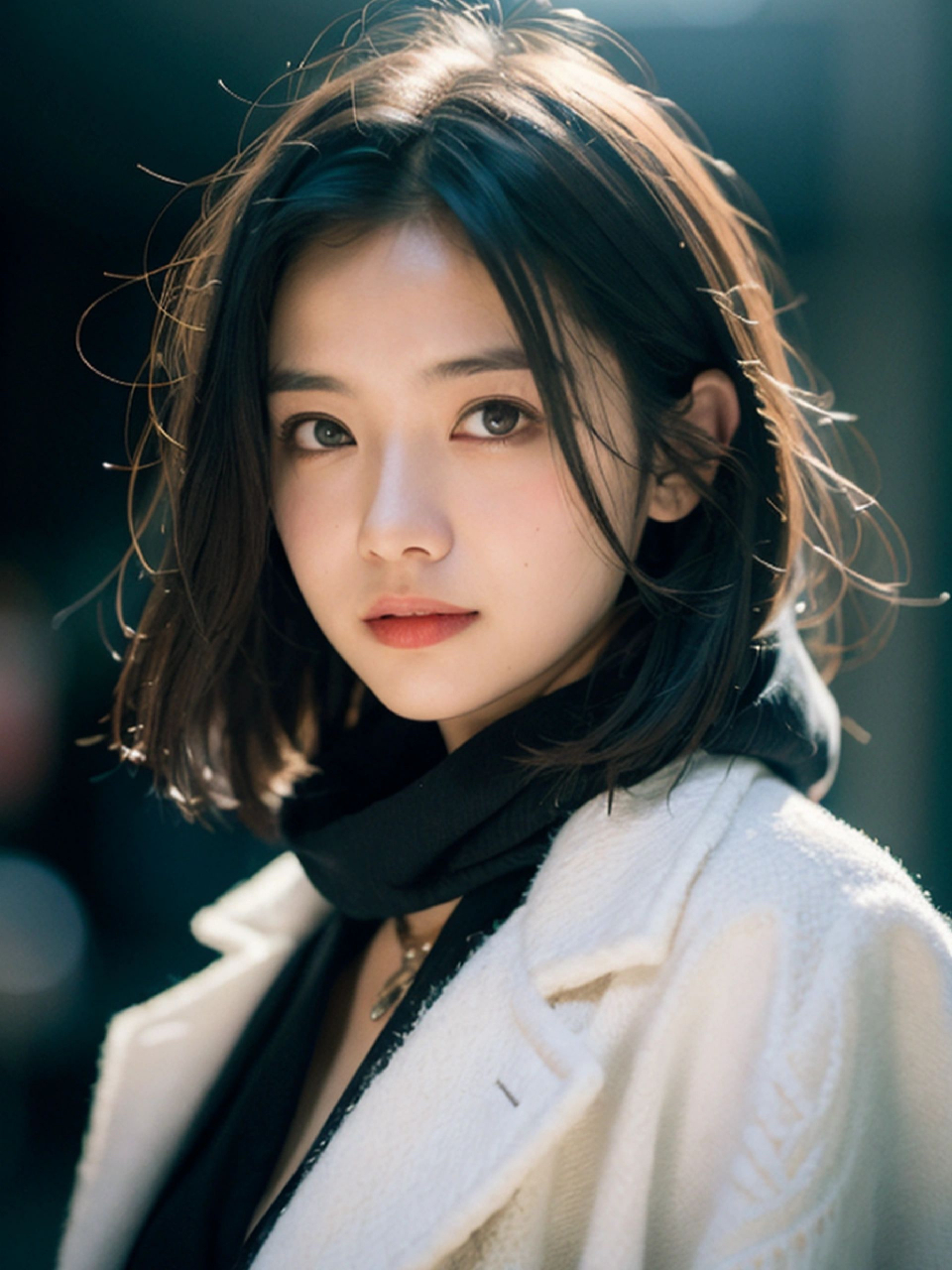 ai绘画  又到了飘雪的季节 不畏浮云遮望眼 #养眼美女# 只缘身在此