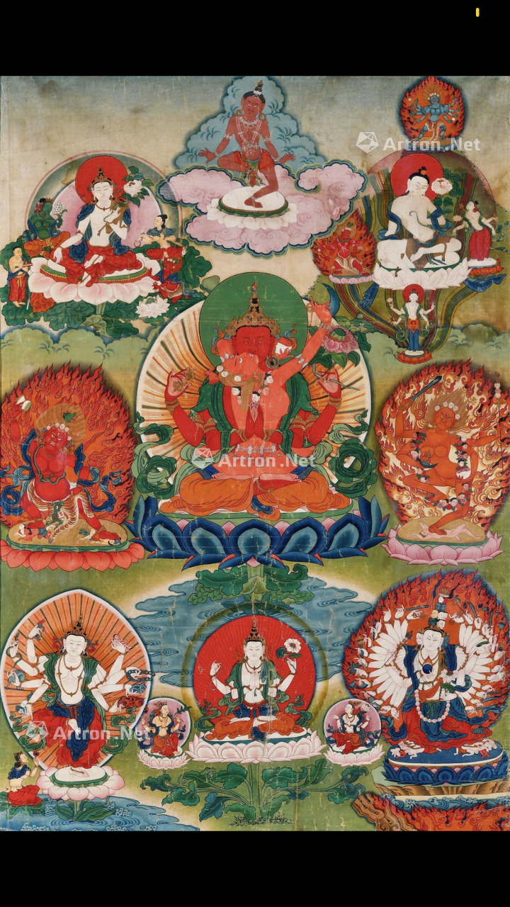 大悲胜海红观音·八蚌寺风格 02 独特的题材,个人很喜欢的一种艺术