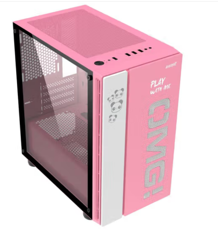 游戏悍将 omg-matx 粉色机箱