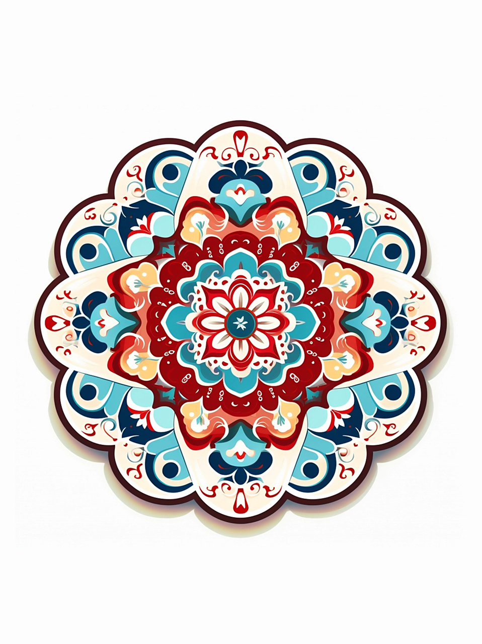 探索中国传统图案|敦煌配色的宝相花纹 9478 9805宝相花纹的