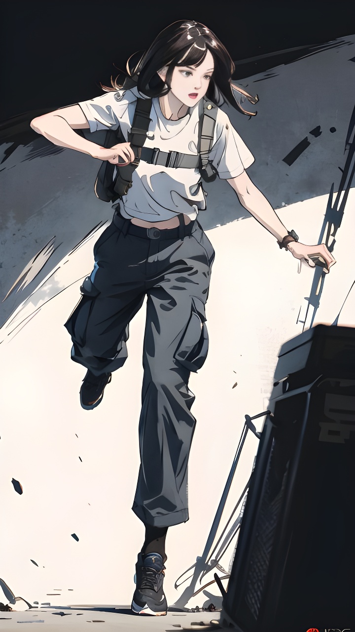 古早漫画类高清壁纸,酷酷女孩