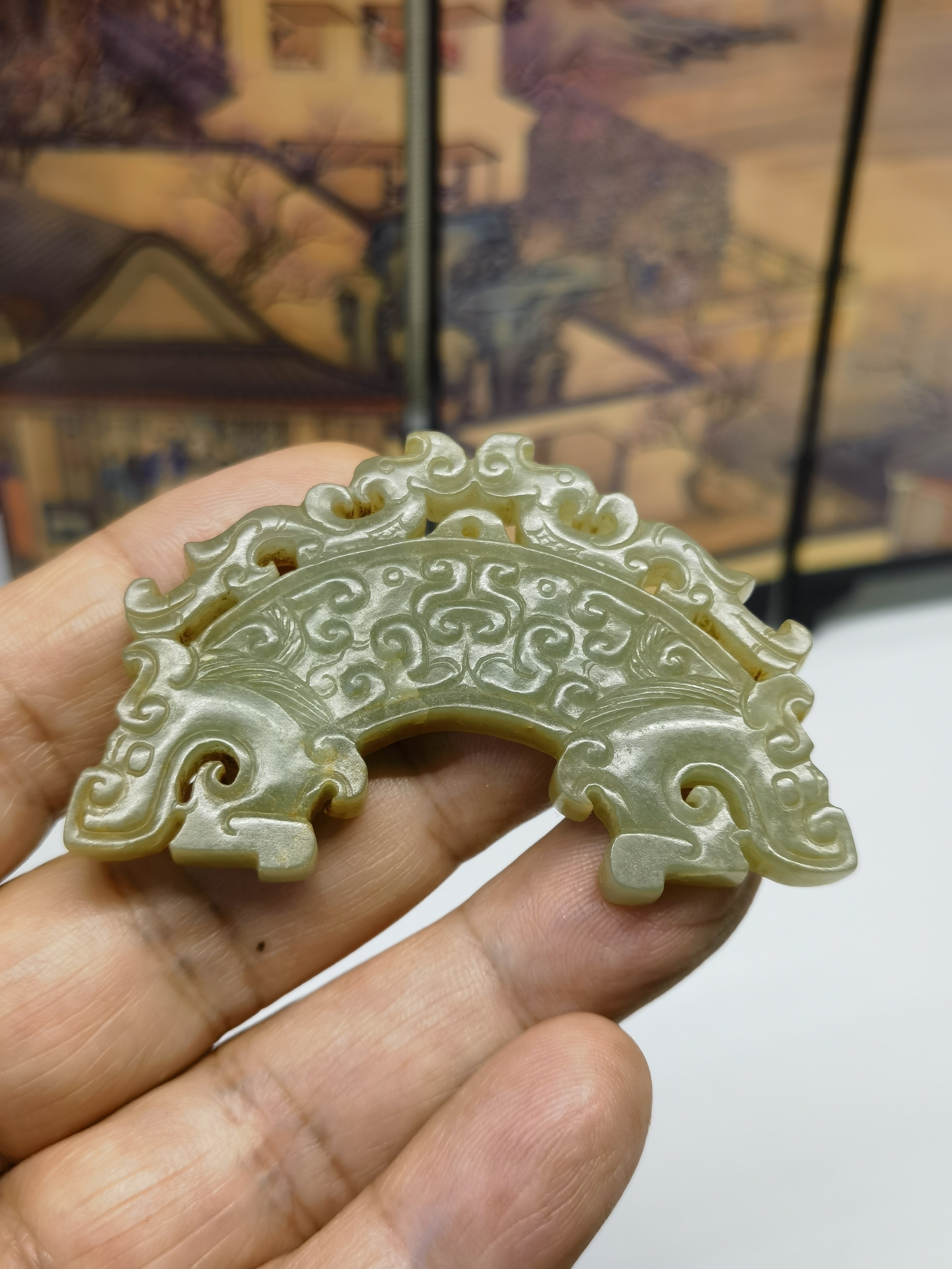 陕西咸阳收来的汉代早期和田籽料玉璜