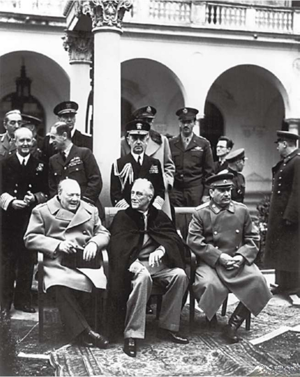 1945年2月召开的"雅尔塔会议"上的"三巨头"