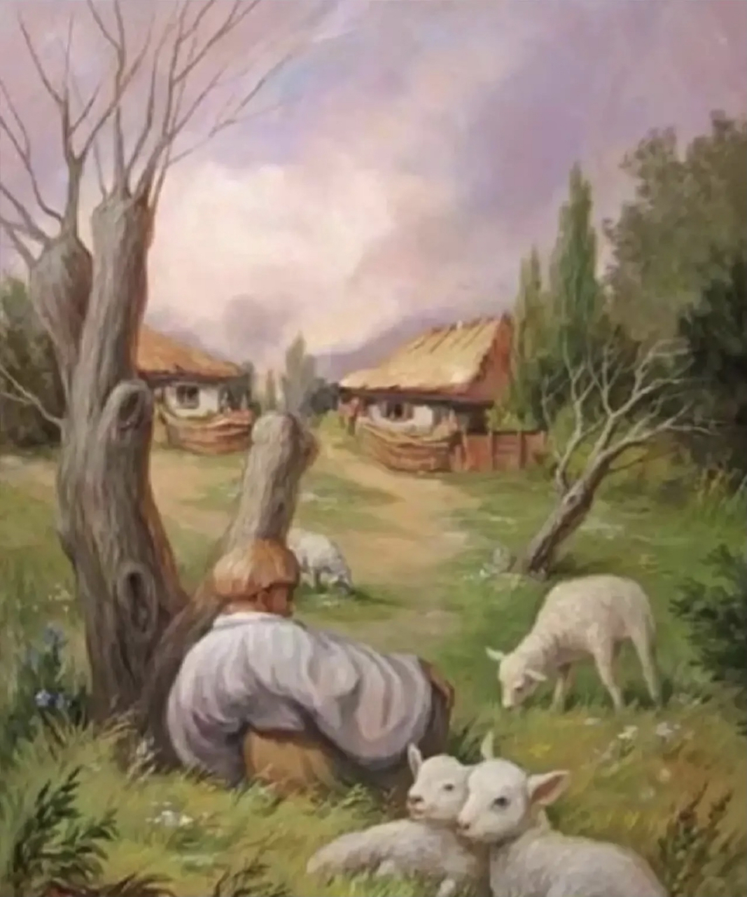 说的是这张图里有五个人,找到了是高手,我居然没