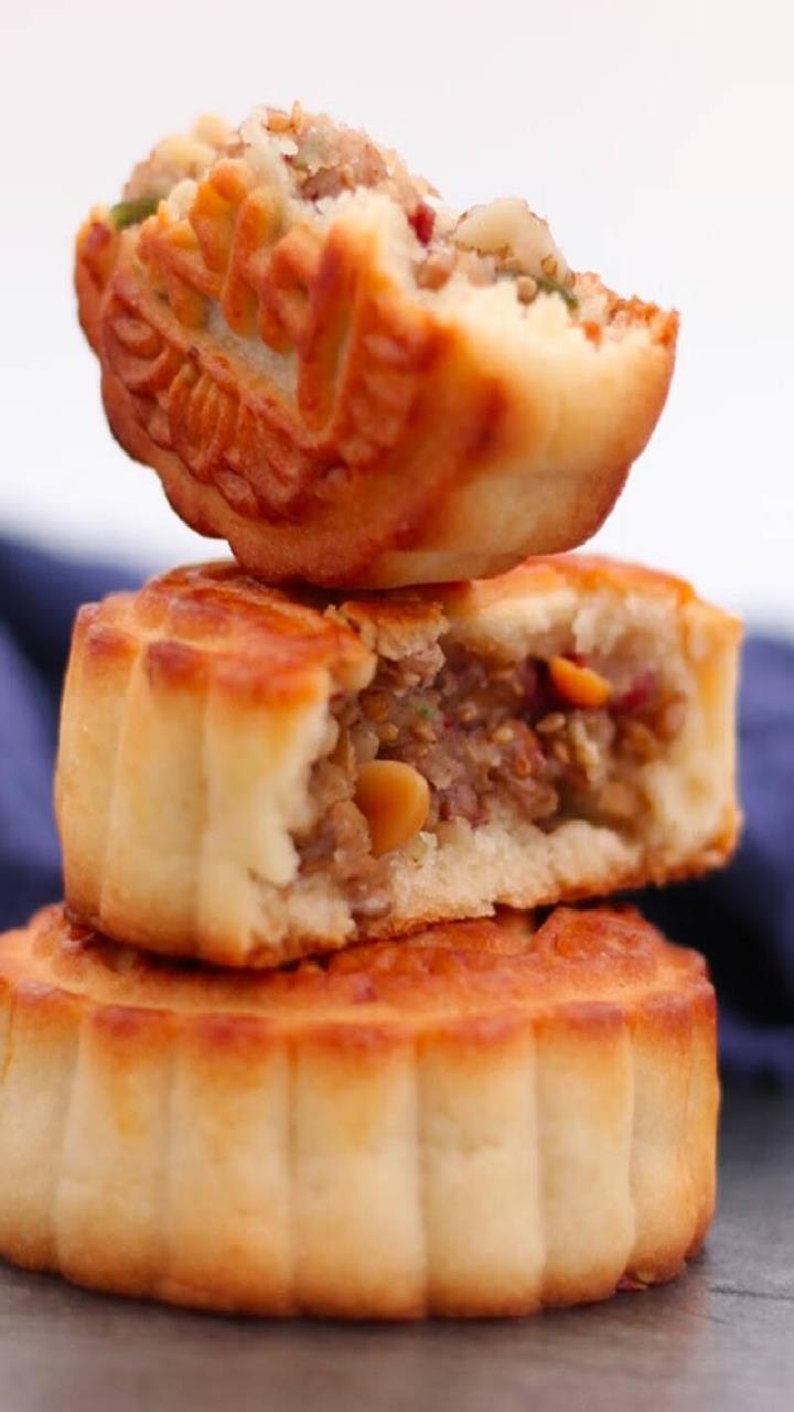 老母家五仁月饼京式广式月饼五仁黑芝麻豆沙传统手工中秋五仁月饼东北