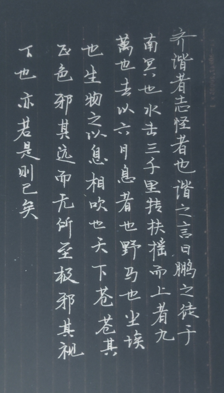书写逍遥游第二段!庄子逍遥游