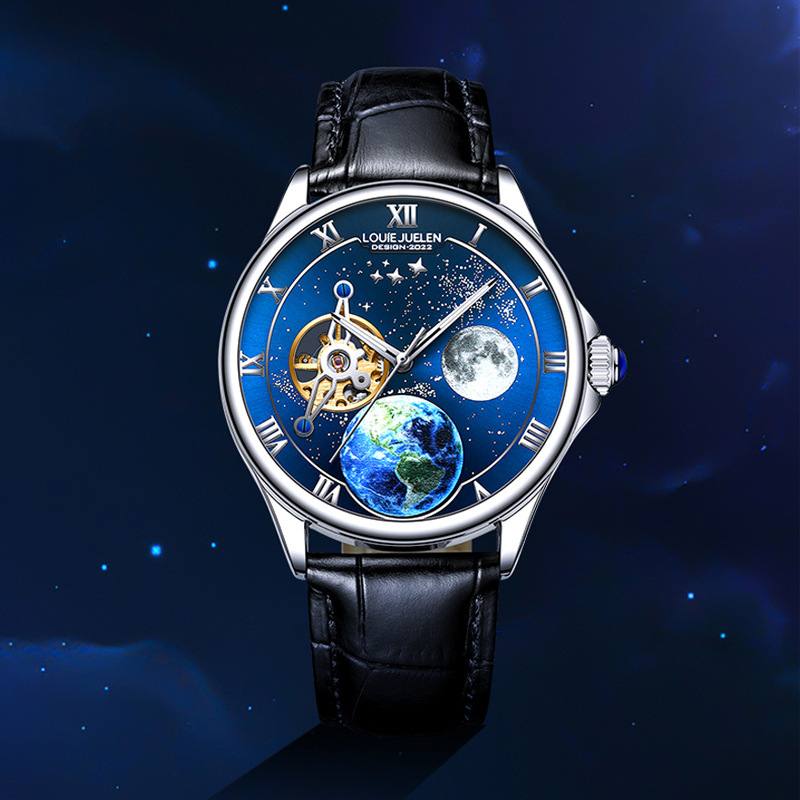 chenxi/晨曦男士手表全自动机械表镂空钢带机械手表8806方胜钟表