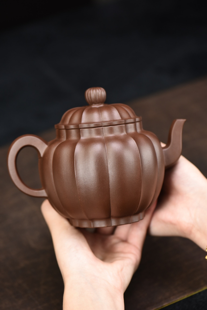 师承制壶名家一线实力派吴界明  孟飞【宫灯】  原矿紫泥  480ml#紫砂