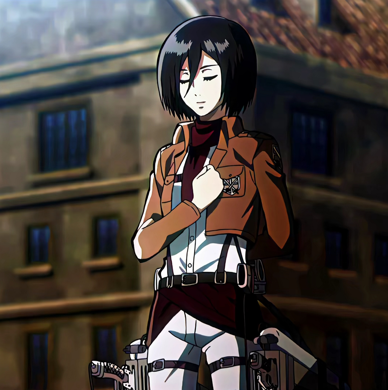 磕漫啊～三笠怎么看都是完美的女人#动漫# #进击的巨人# #二次元美图