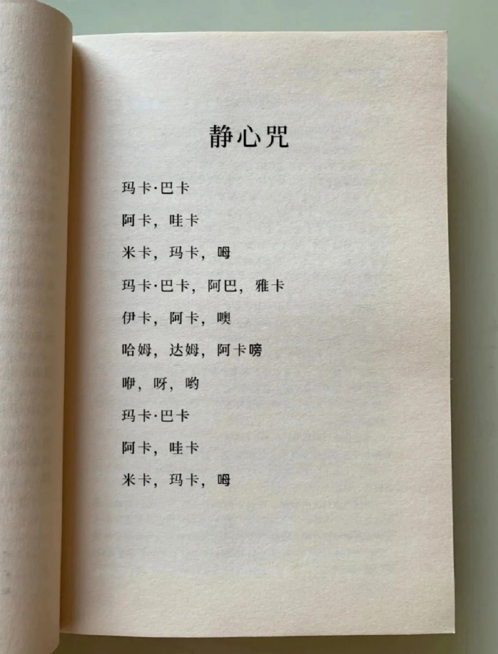 这是静心咒?我怎么感觉像什么台词?