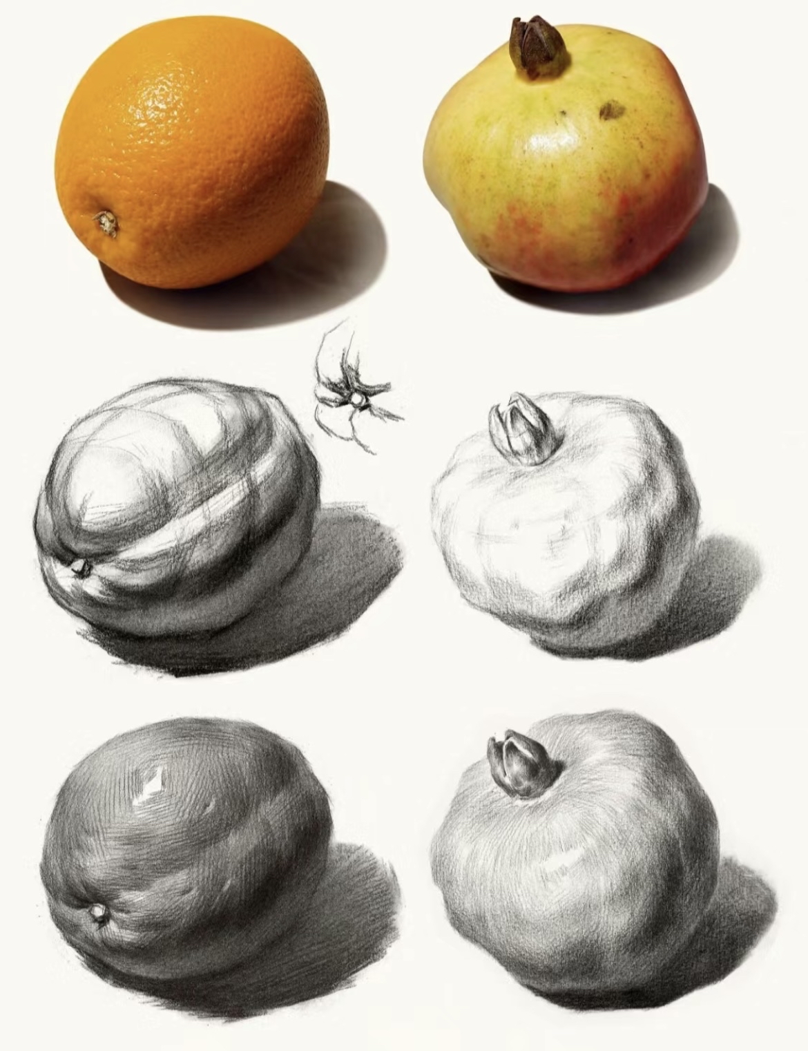 聊聊素描中的水果质感,注意这几点你也能画好