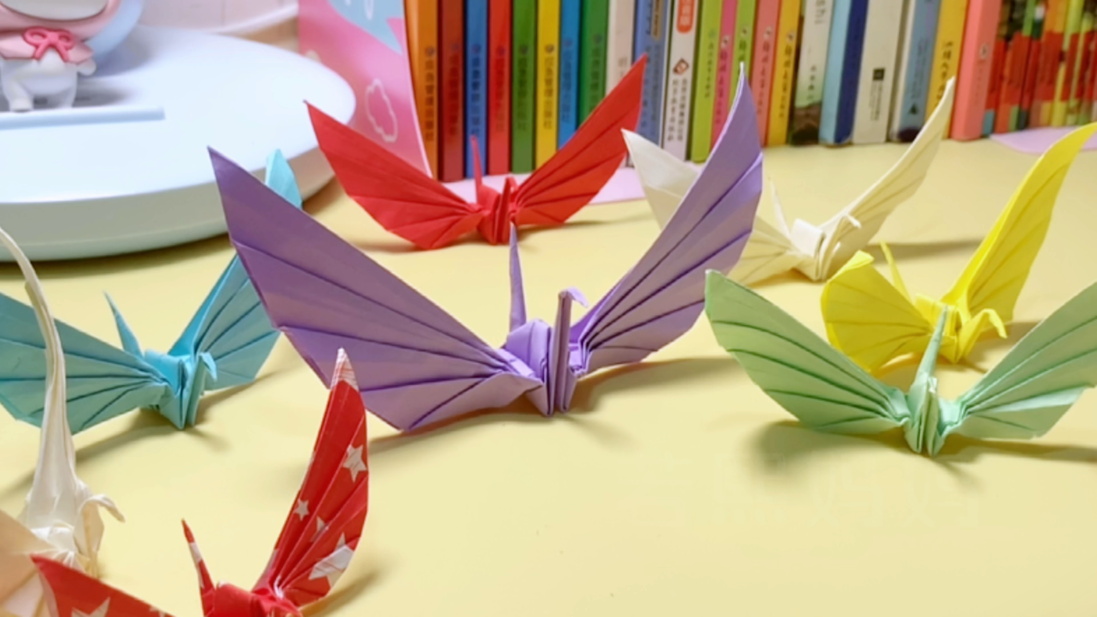 折升级版的千纸鹤做风铃,你折过这种千纸鹤吗?