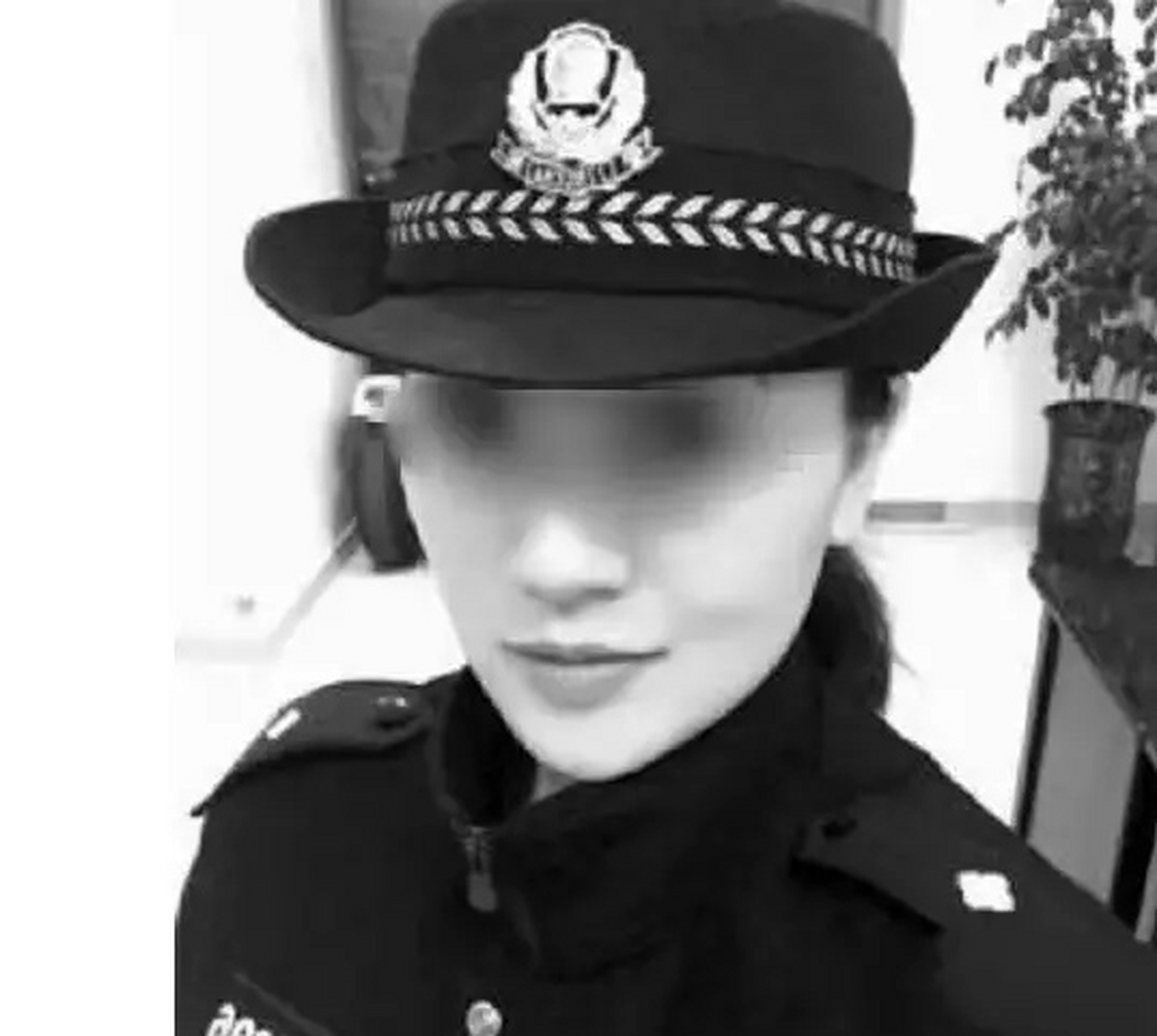 大檐帽警察女图片