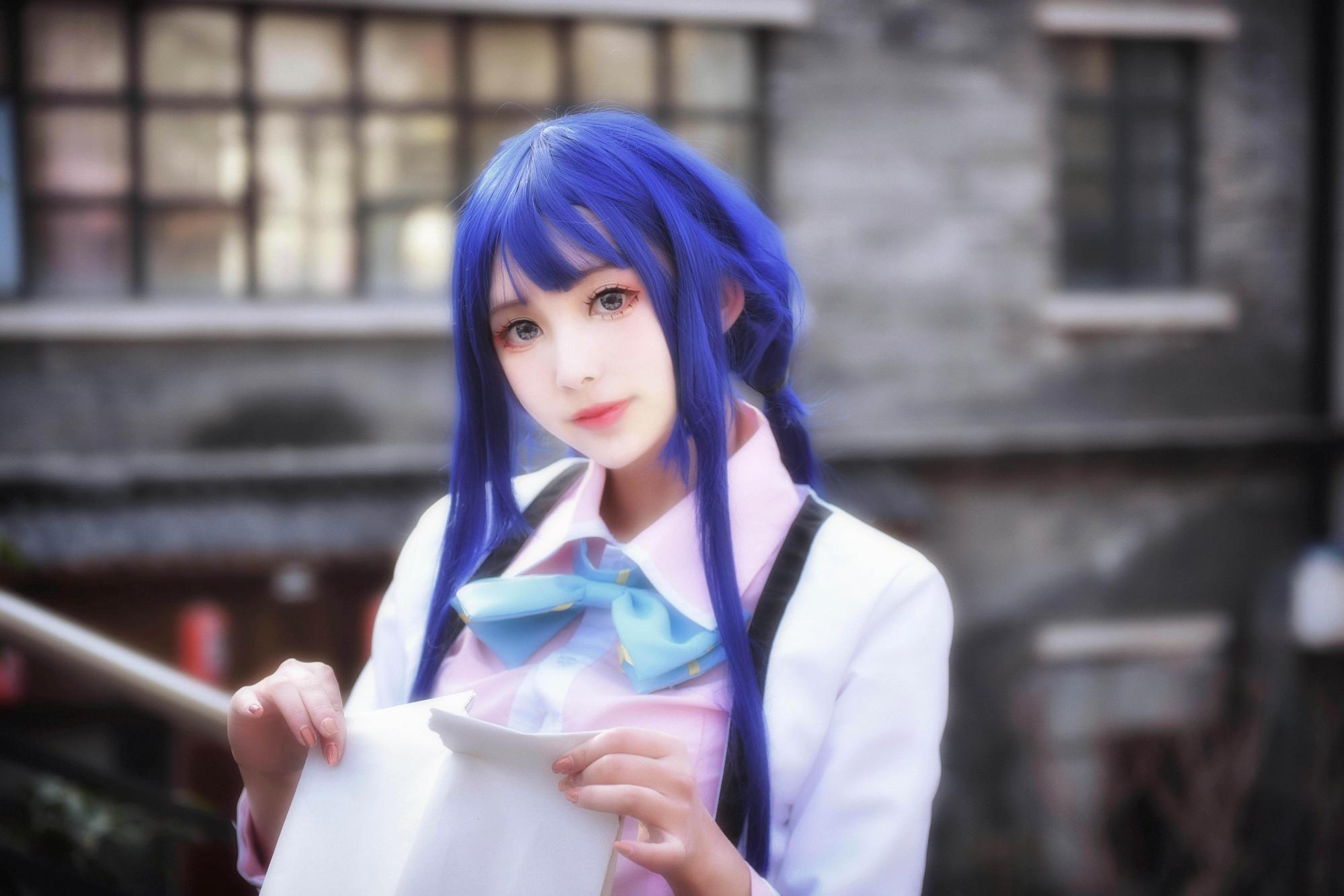 「政宗君的复仇」cos:原来蓝头发的小姐姐也能这么美!