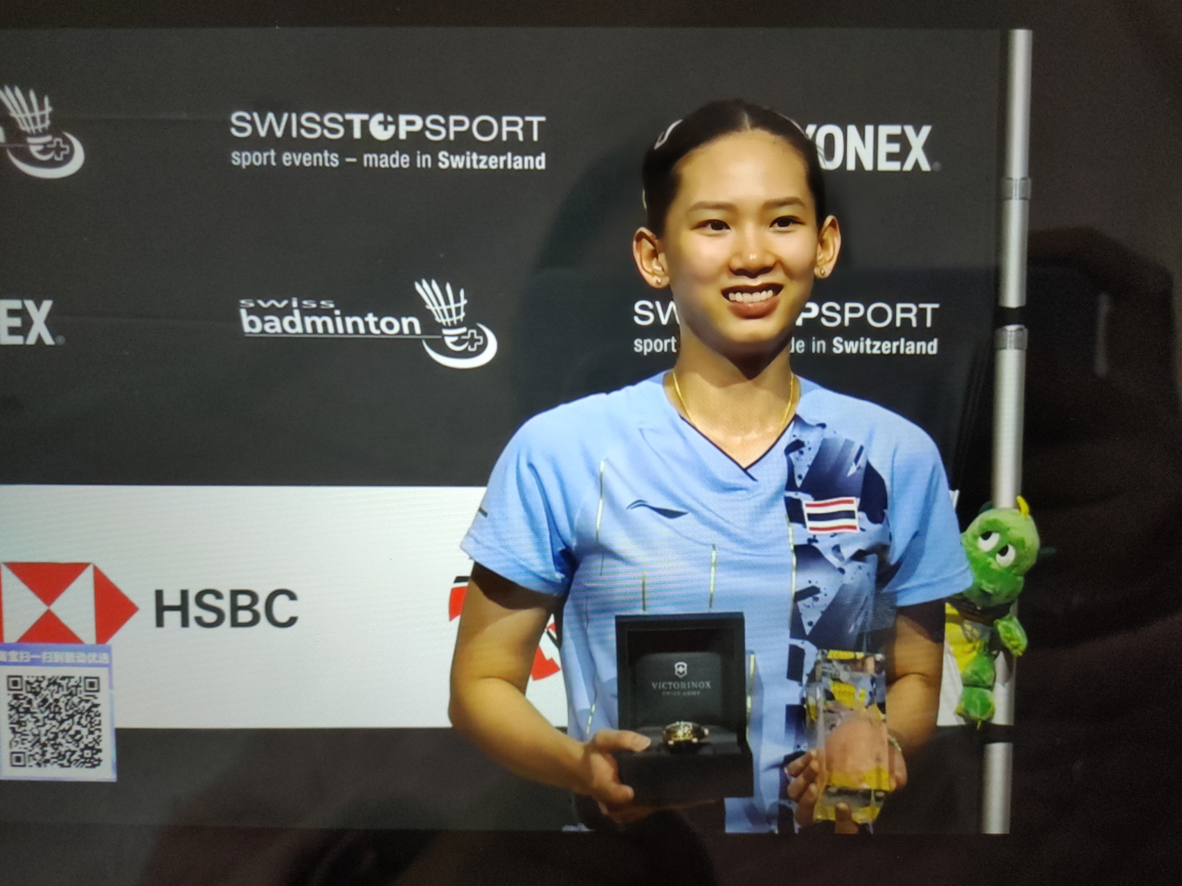 2023年瑞士羽毛球公开赛# 李美妙21-16,21-18胜米娅.恭喜!