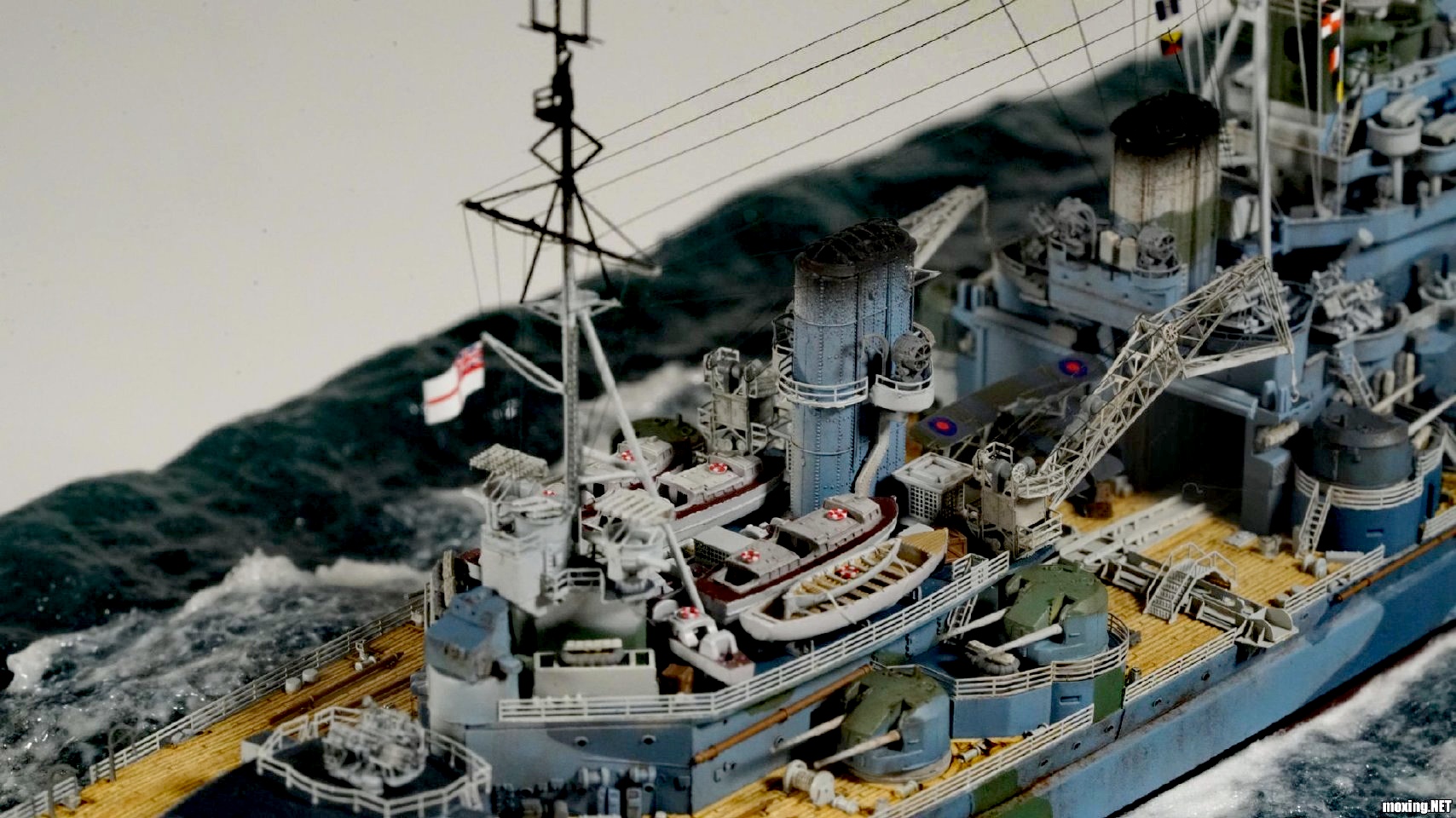 军模欣赏:1/700 威尔士亲王号战列舰模型