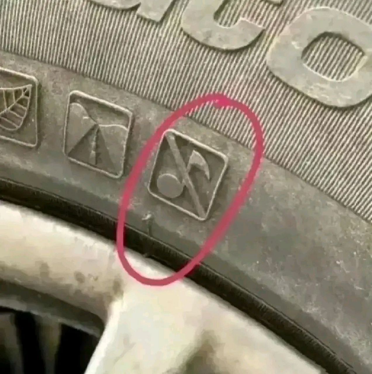 好家伙?我就想问问,这轮胎上的这标志啥意思?