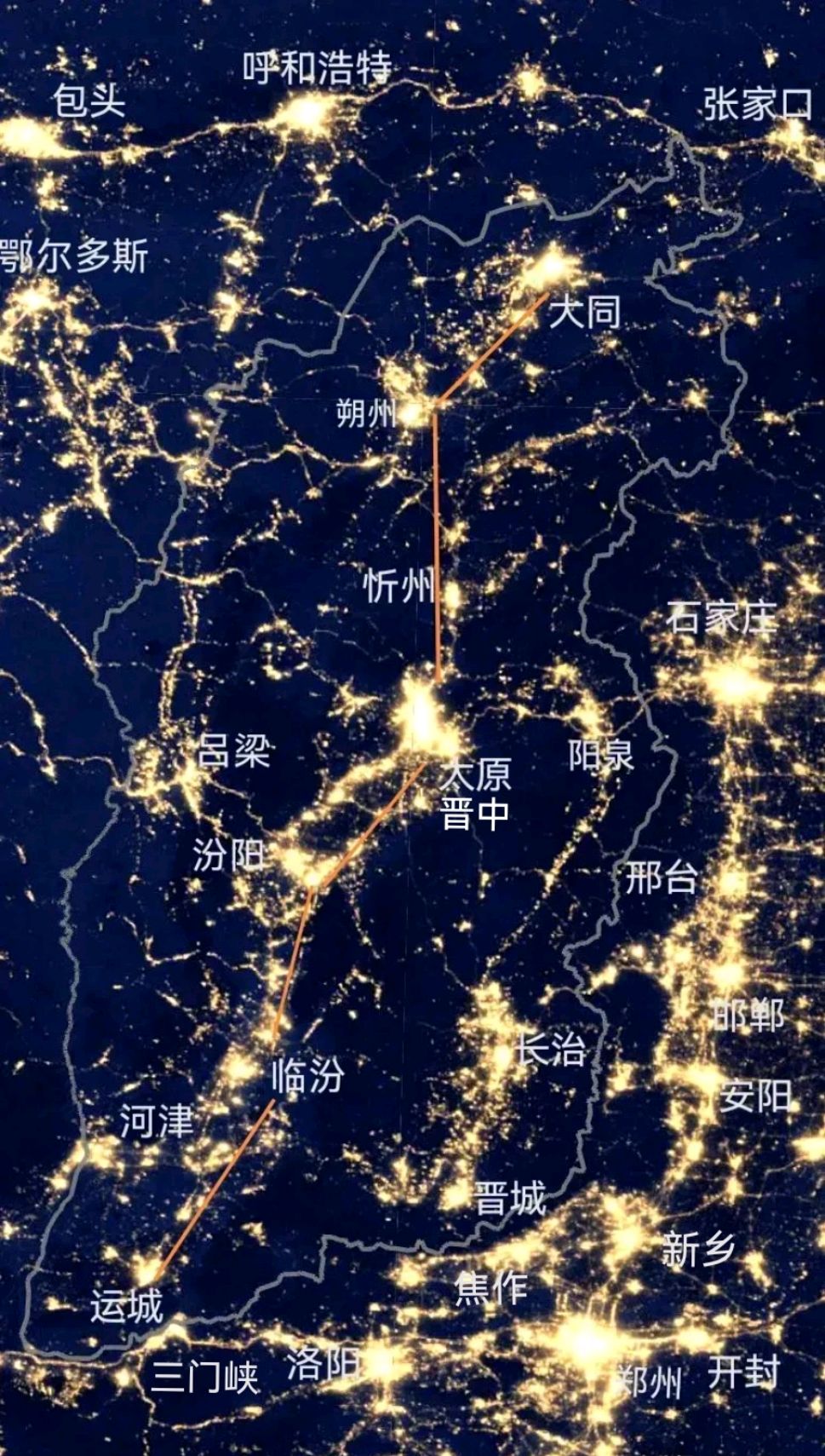 中国夜景卫星图图片