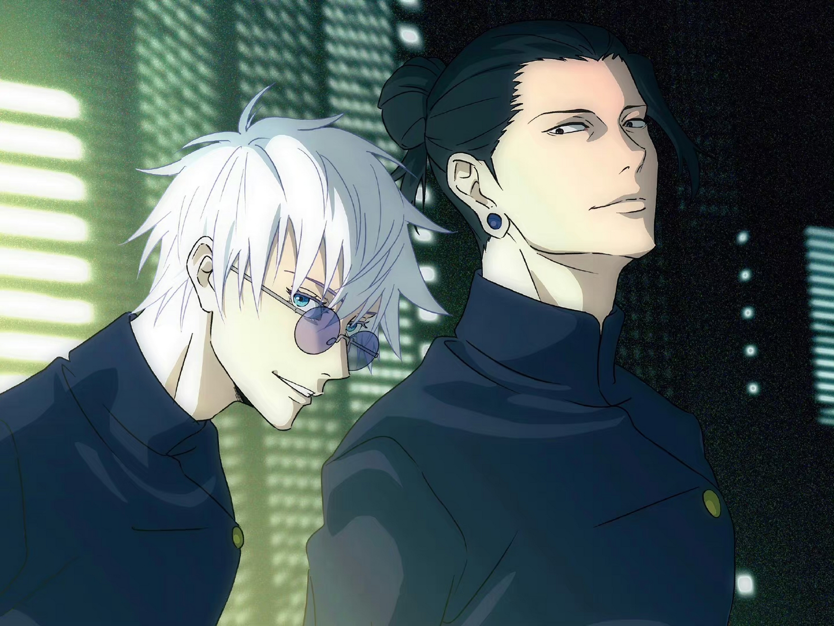 动画师横山麻华 绘制的 五条悟&夏油杰#五条悟