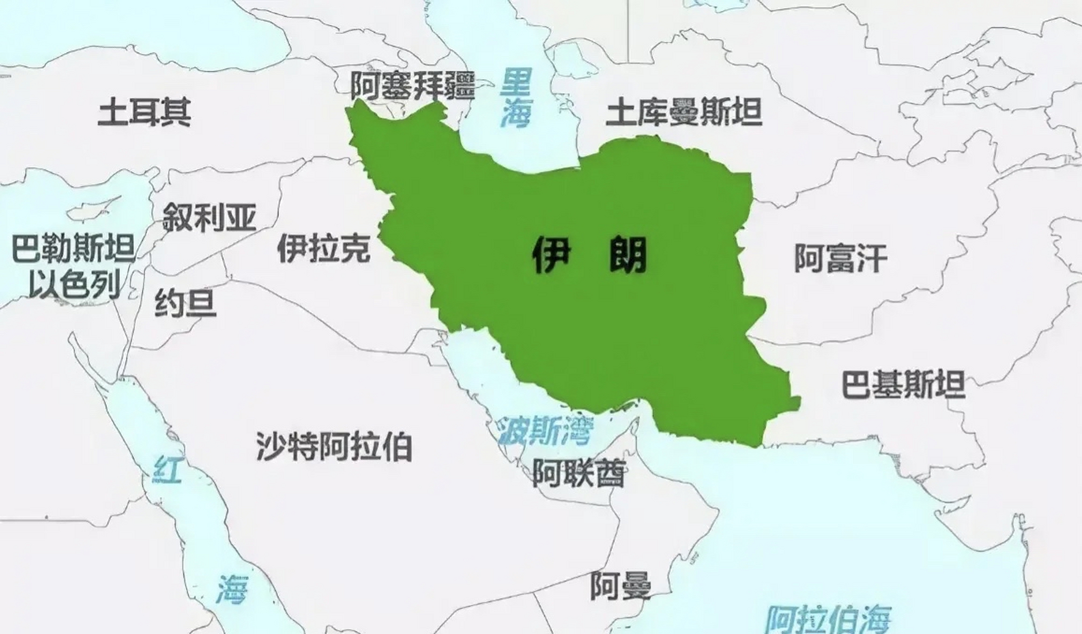 伊朗地图位置及周边图片