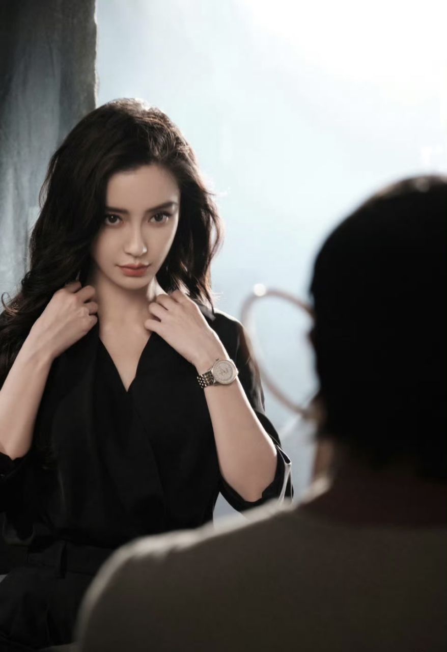 杨颖黑色系列写真美图#美女