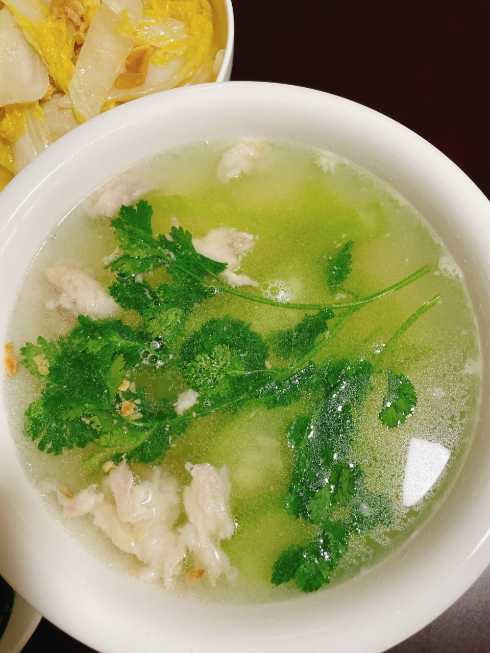 潮汕家常菜 魷魚炒韭菜花 角瓜肉片湯 清炒娃娃菜 肉片燜魷魚乾 家常