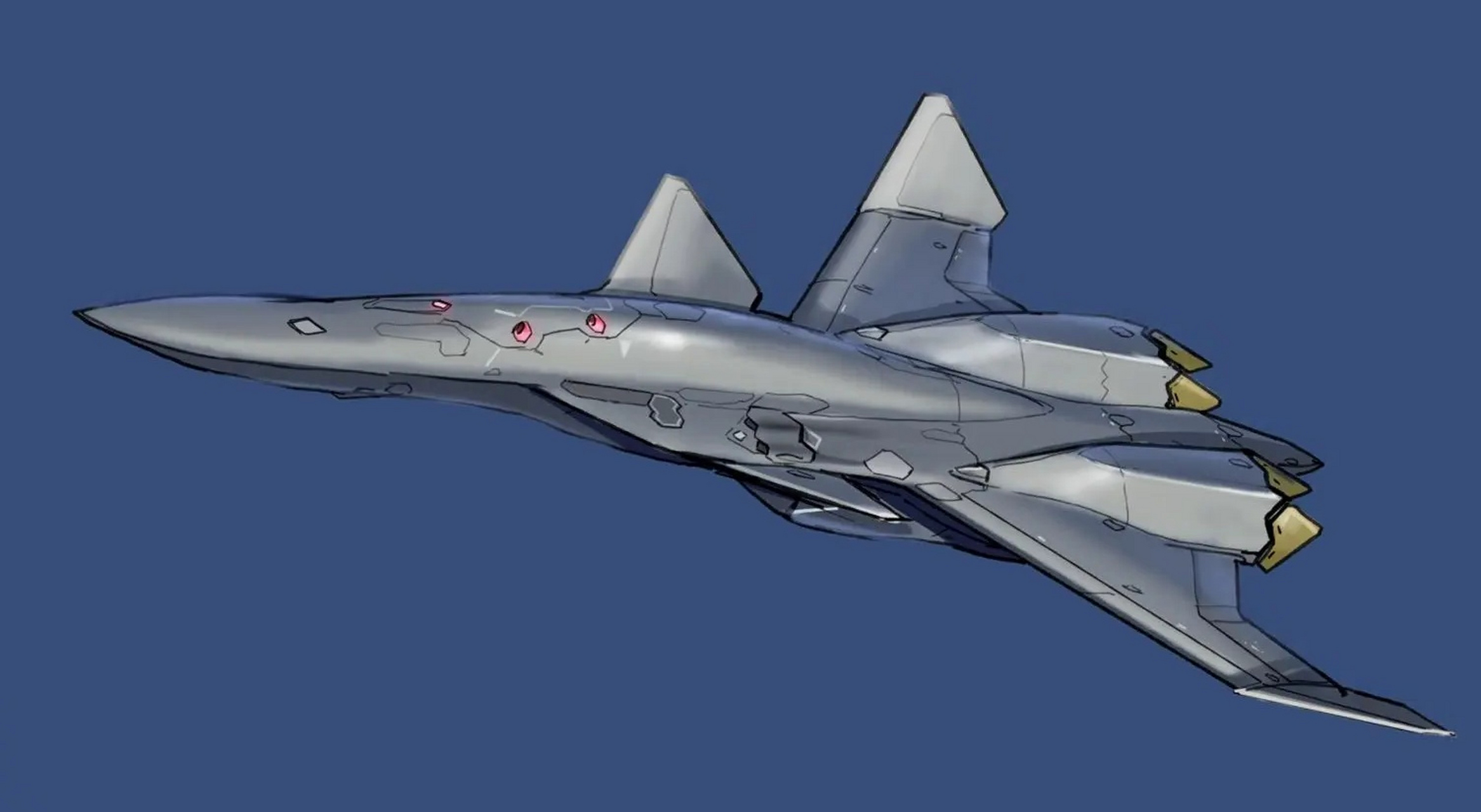 一组想象中的战斗机插画,或来源于游戏,或者源自架空想象,by ultrakir