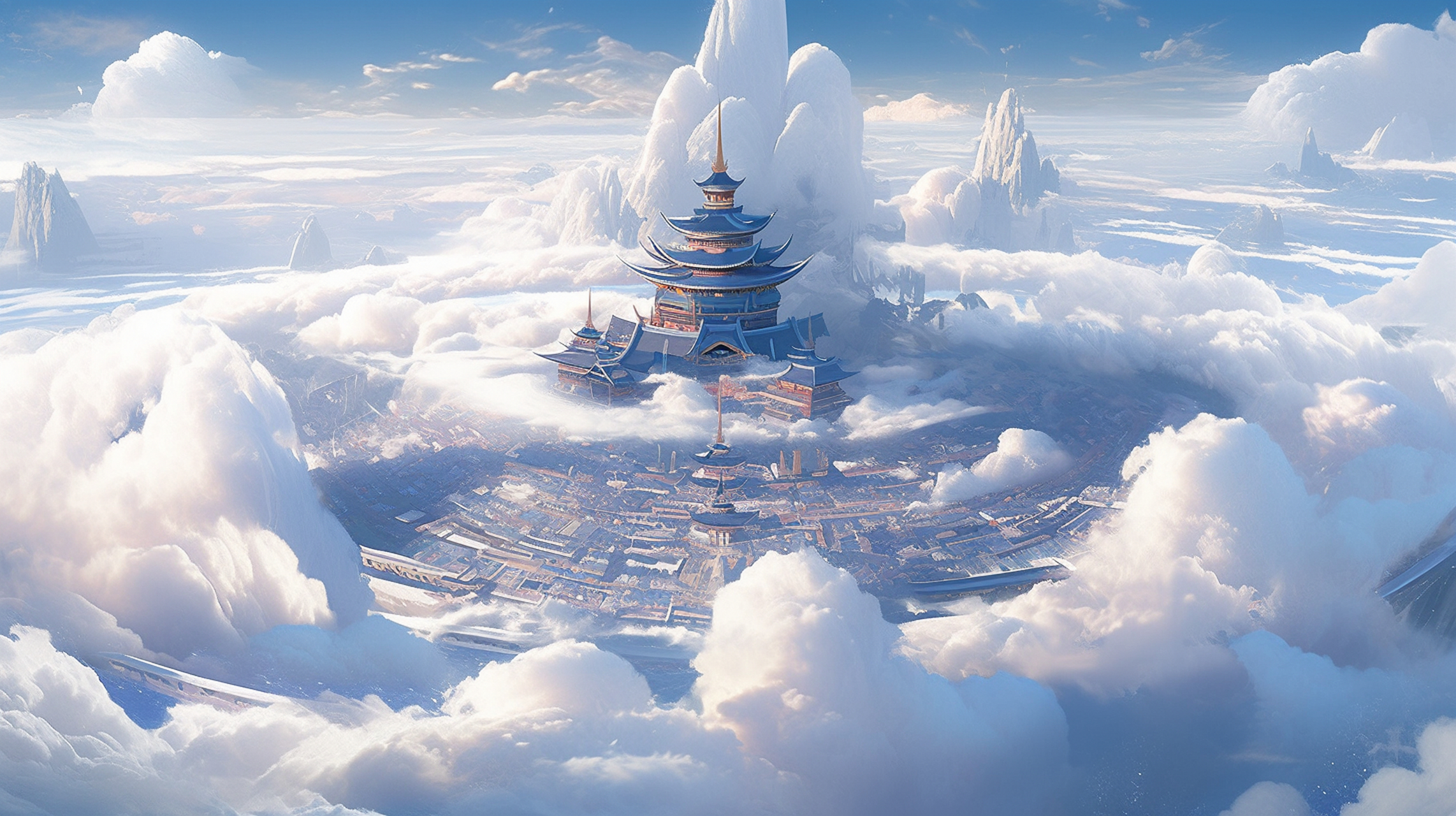 修仙圣地#ai绘画# #场景# #玉骨遥