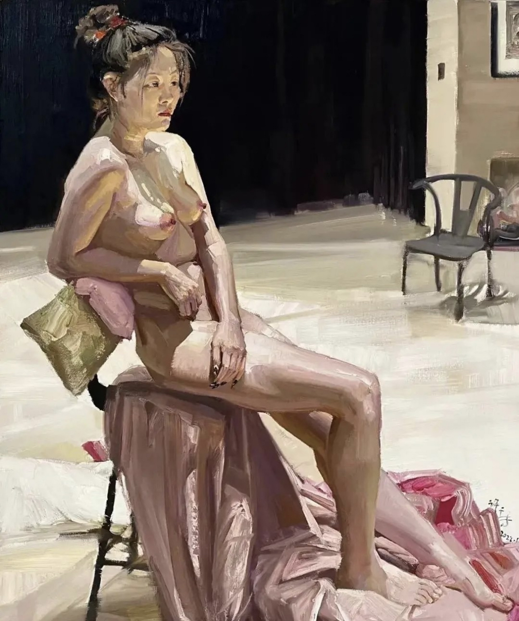 美到极致的人体油画写生9696,绚烂的隐没!#艺术# #画画