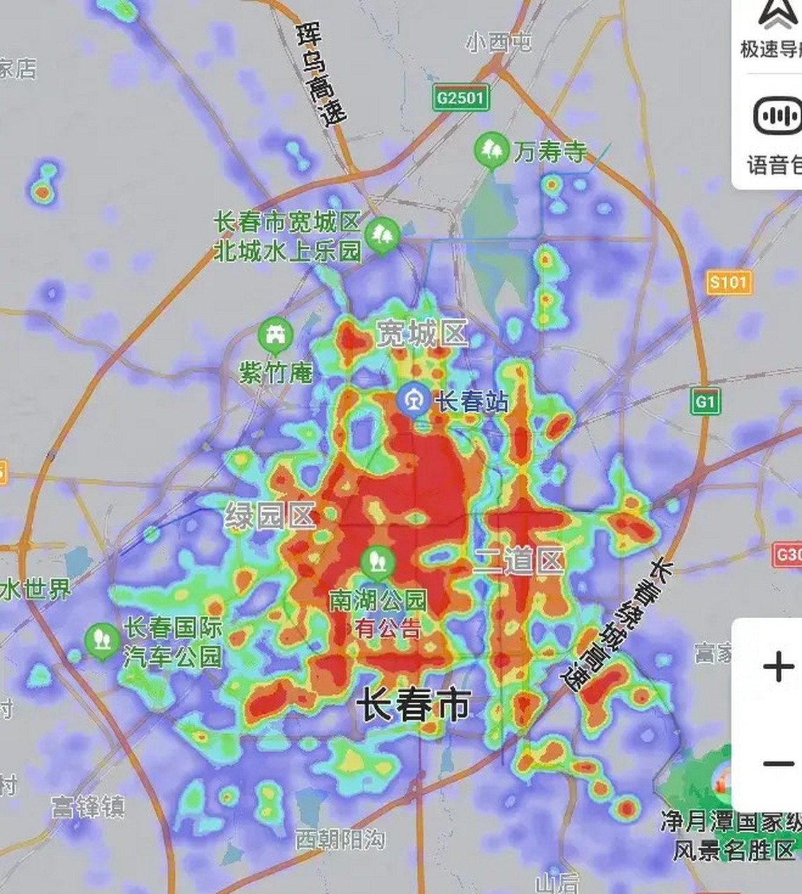 三个城市都有绕城高速,基本上热力图集中区域都在里面