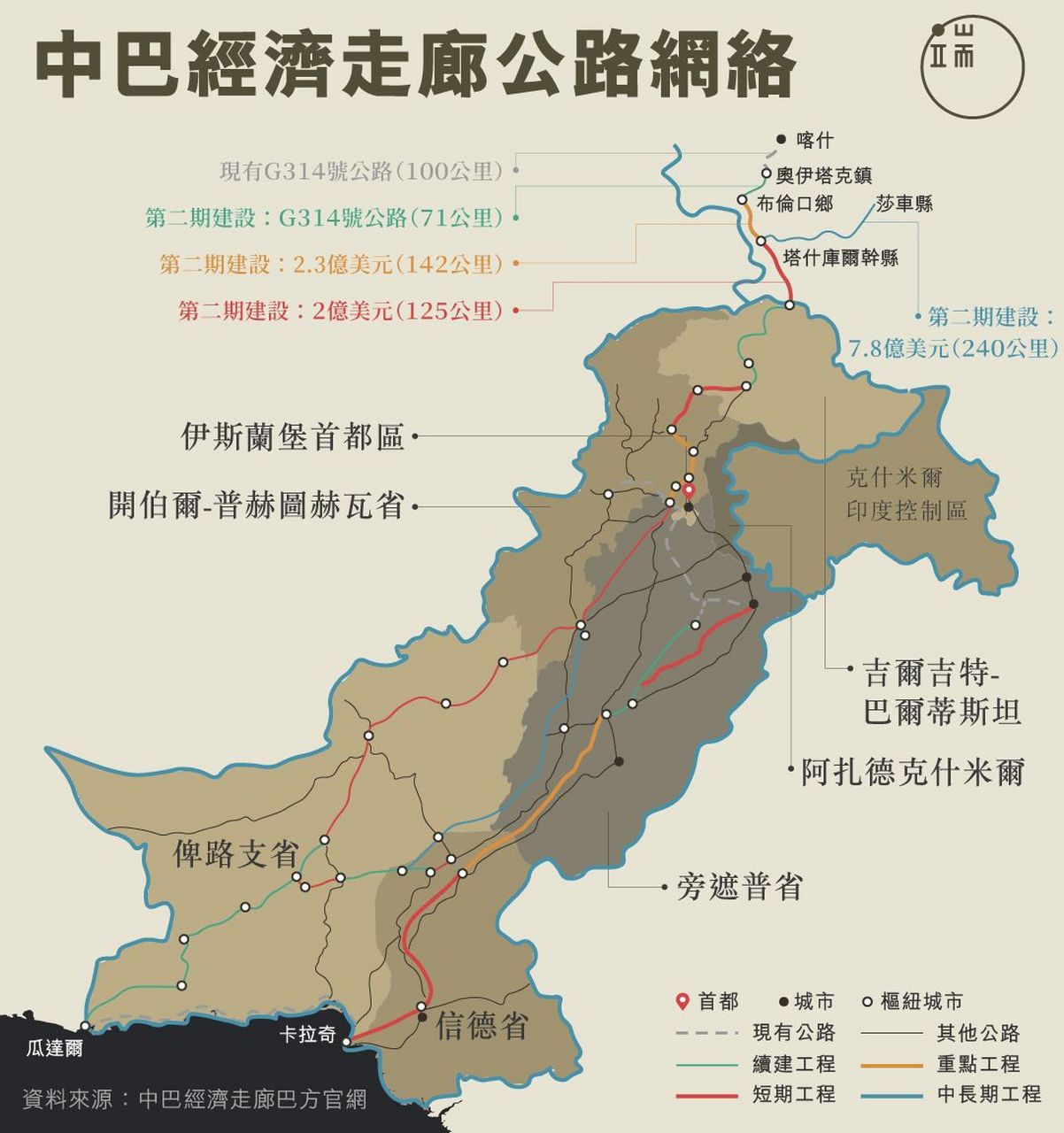 中巴领土互换 地图图片