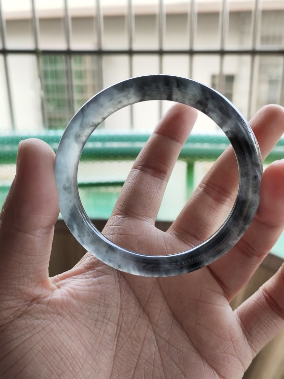 翡翠黑冰乌鸡手镯 水墨画~好东西从来都不需要过多的语言 最初做黑冰