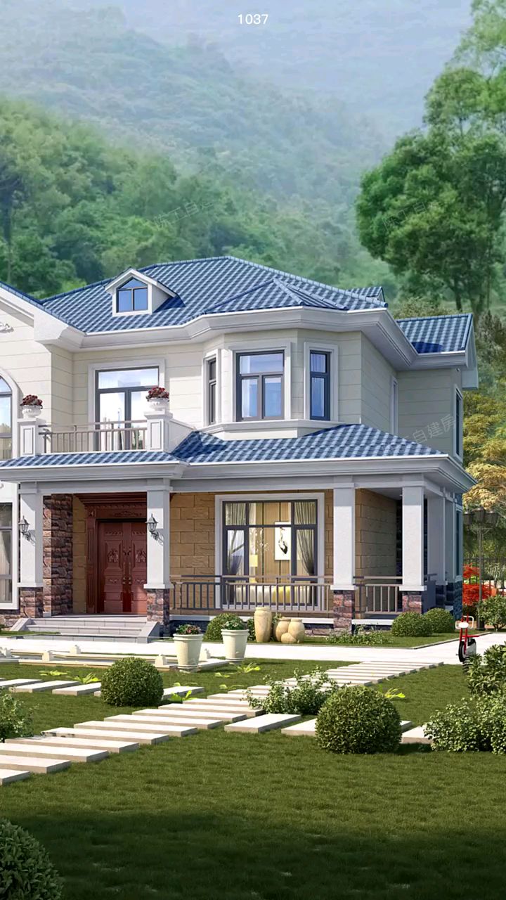 农村小别墅 ,二层设计 简欧风 布局6房2厅 ,你看上没?